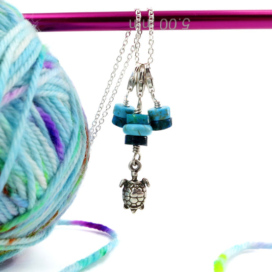 Knitting / Crochet Stitch Marker Necklace - Turtle