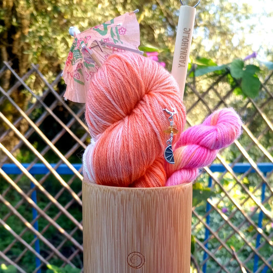 Yarn gift set - "Peach Bellini" cocktail