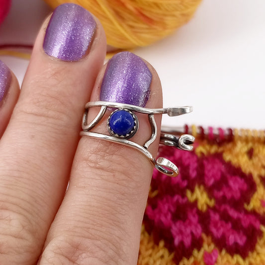 Three Hook Yarn Ring - Choose your Gemstone