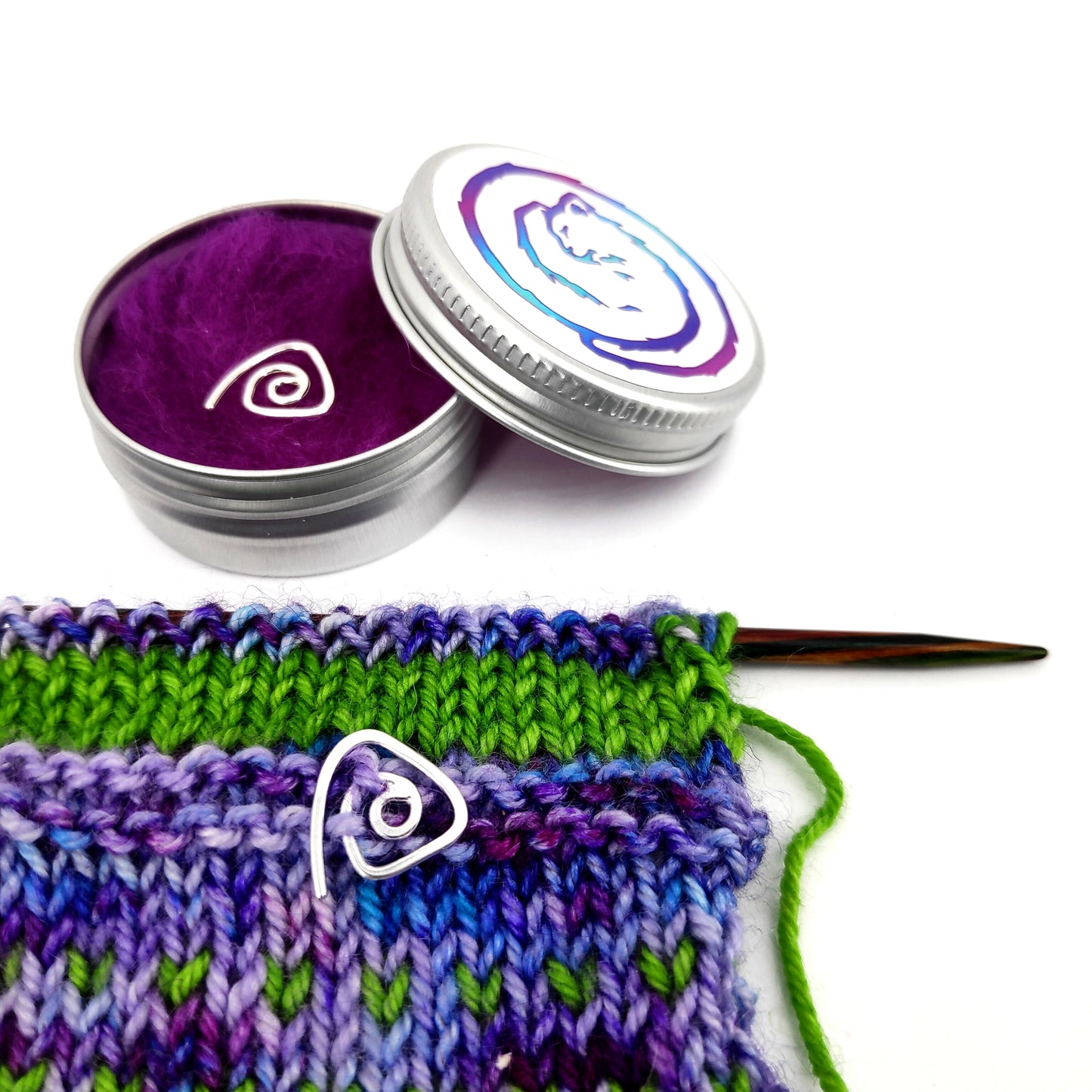Triangular Spiral Stitch Markers