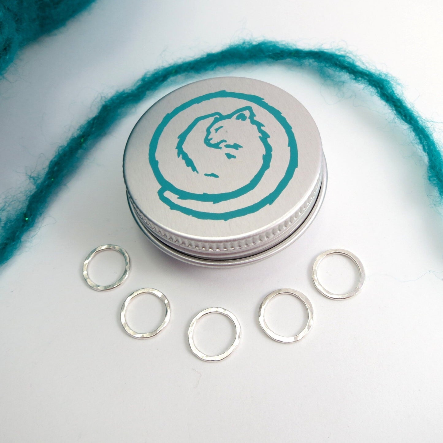 Marcadores de Pontos de Tricô Redondos Silver