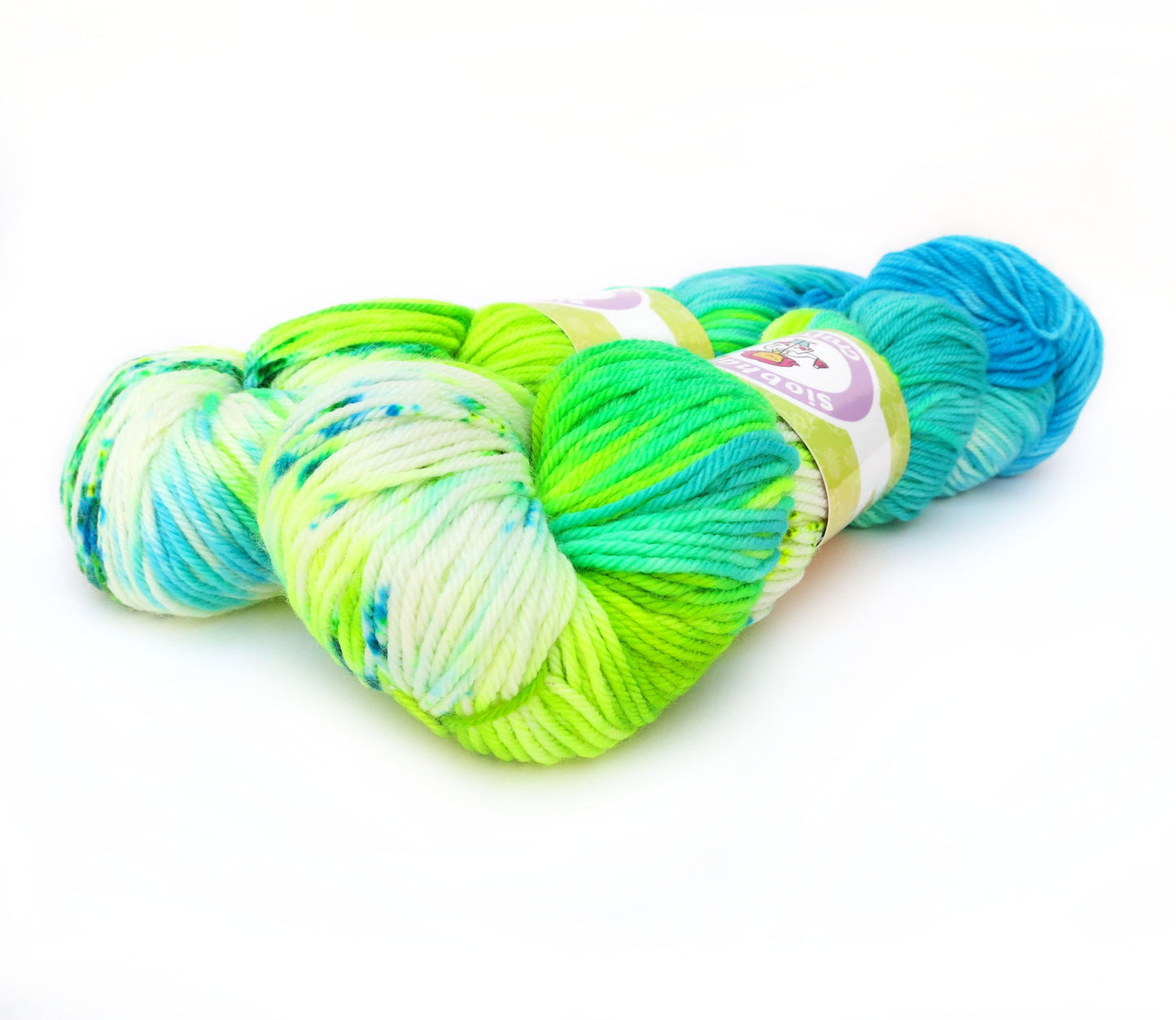 Fio DK tingido à mão "Orvalho da Manhã Brilhante" - Merino Superwash