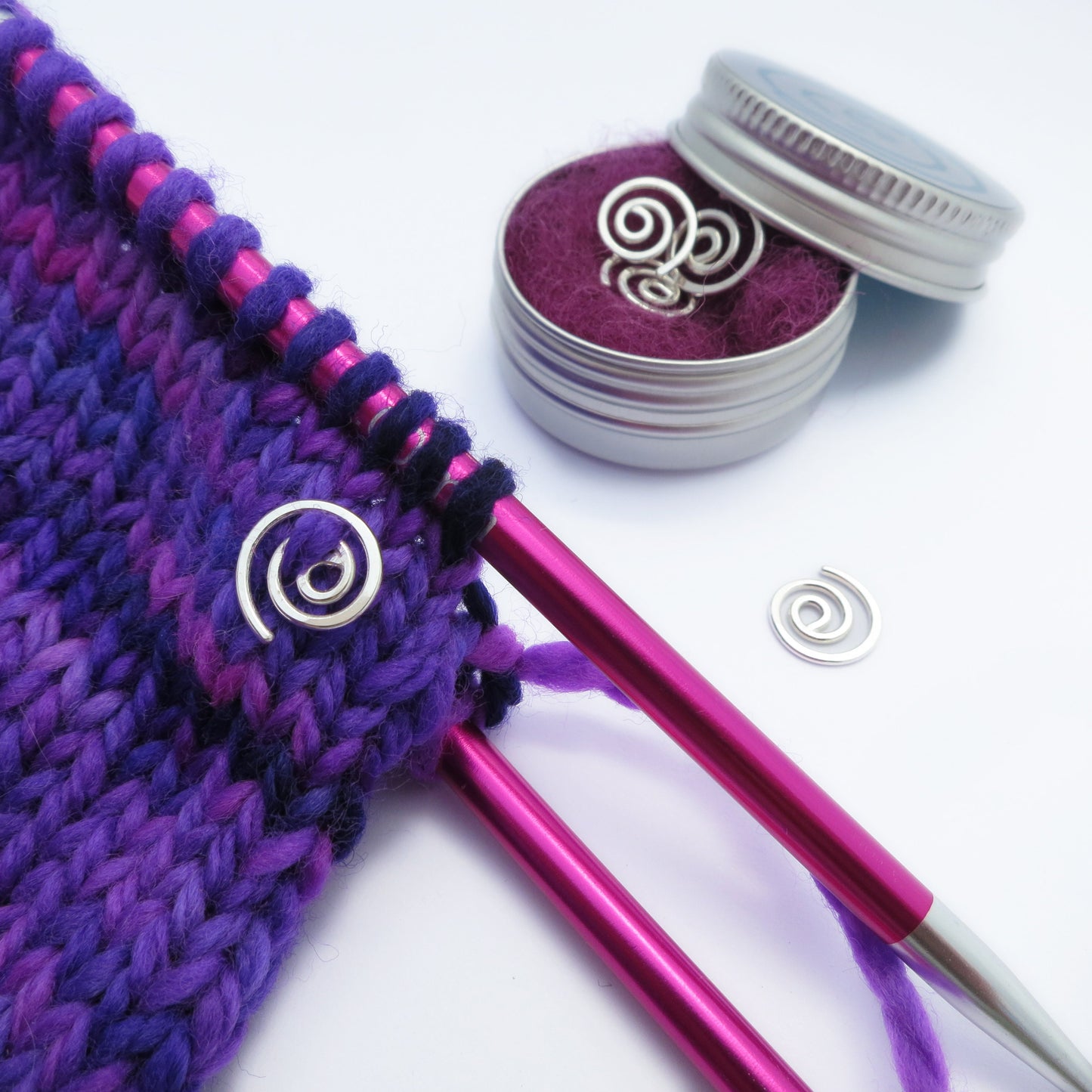 Marcadores de Ponto em Espiral Silver