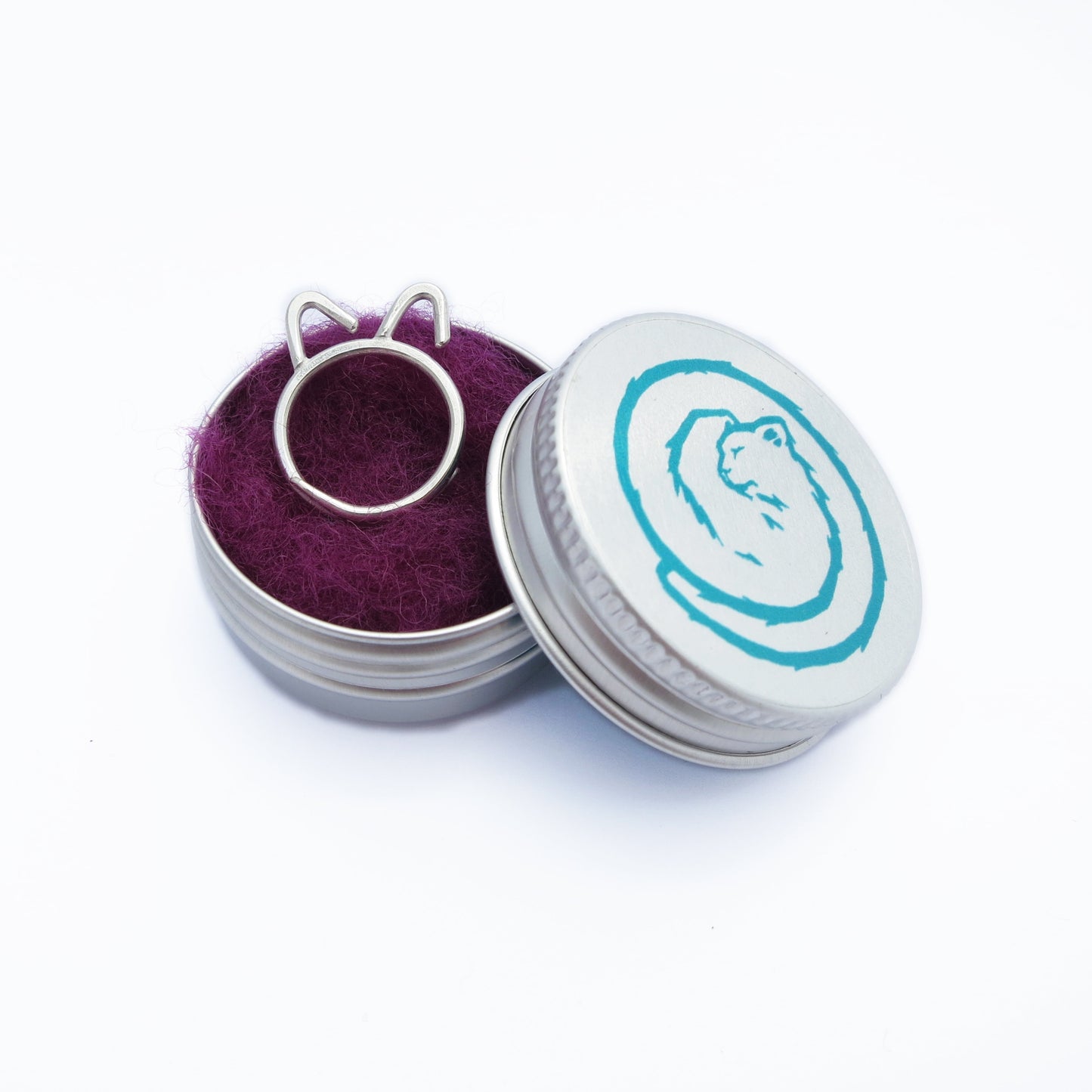 Garnring i silver - "Catty"