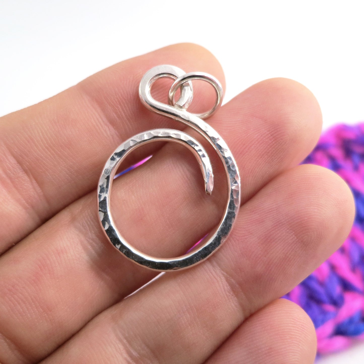 Silver Portugisisk Stickningshalsband - Oval