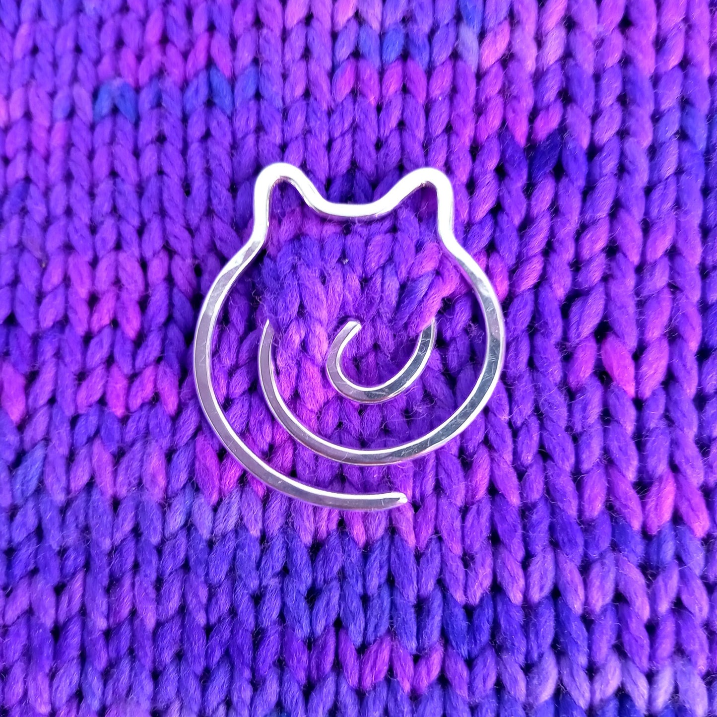 Agulha de Trança para Gato Silver / Alfinete de Xale