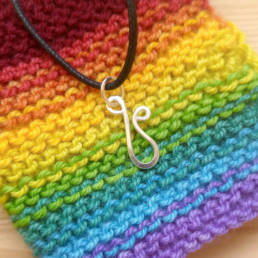 Silver Portuguese Knitting Necklace - Simple Hook