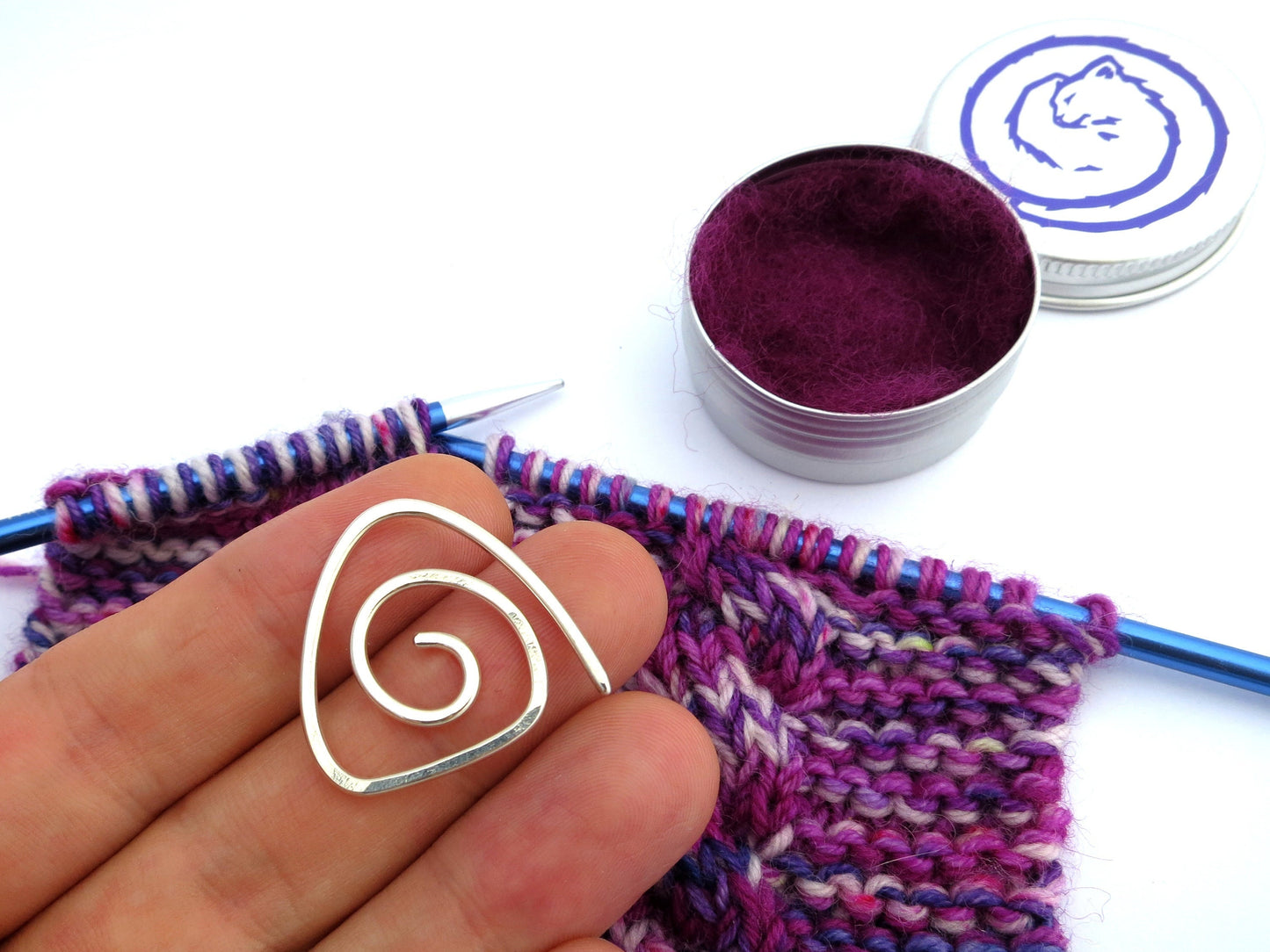 Silver Mini Trança Needle - Triangle