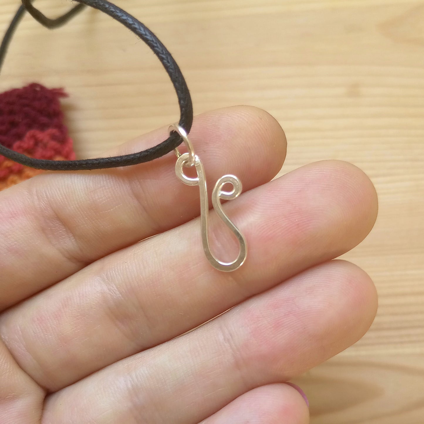 Portugiesische Strickkette aus Silber – einfacher Haken