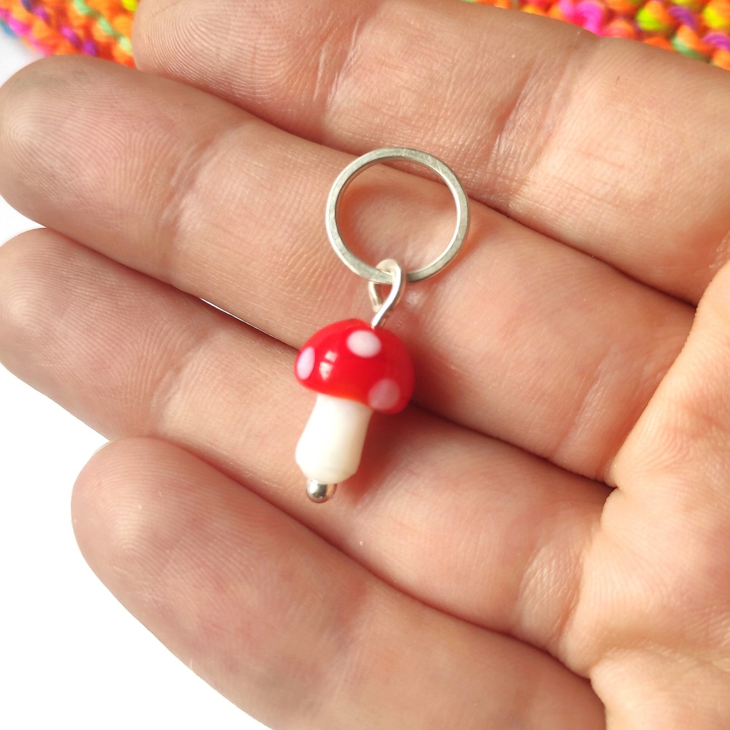 Marcador de ponto de tricô de cogumelo mágico