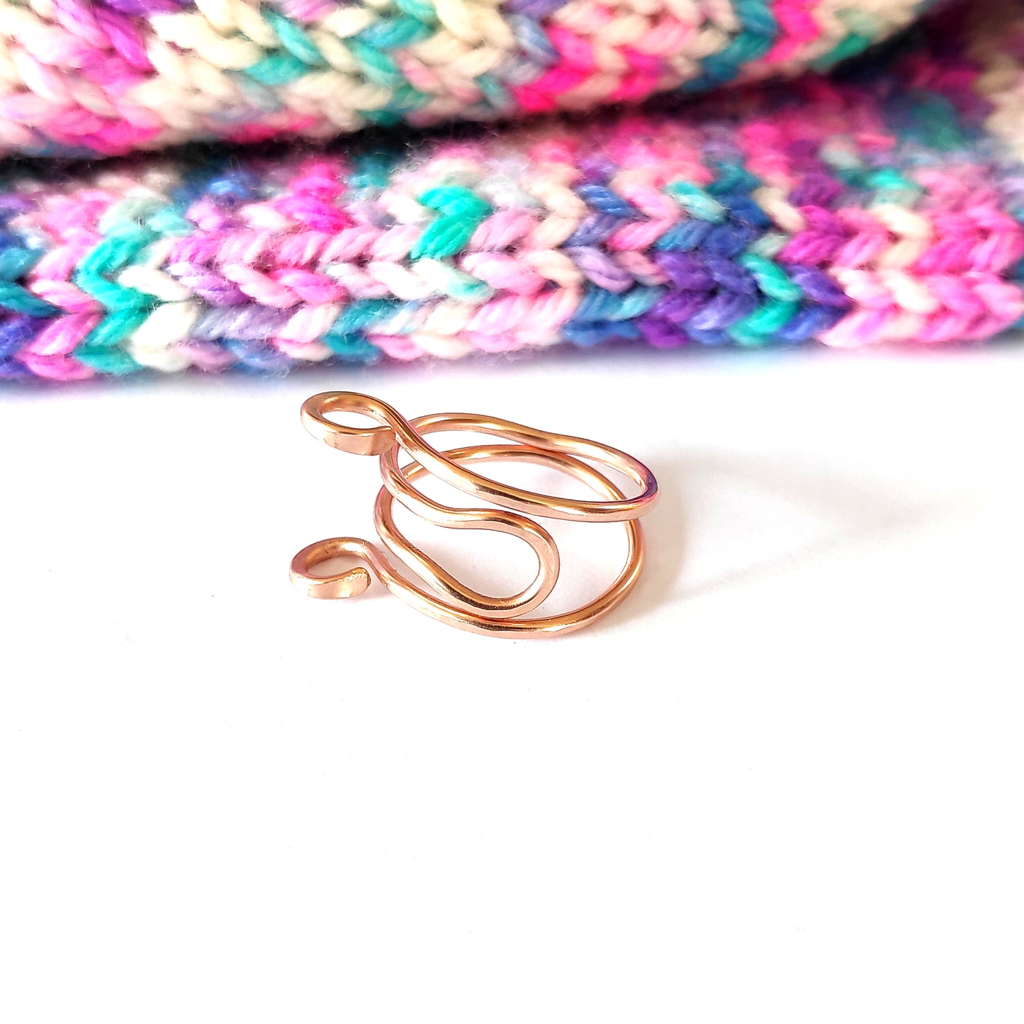 Yarn Ring in Gold - Double Hook