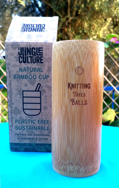 Knitters eco friendly bamboo cup