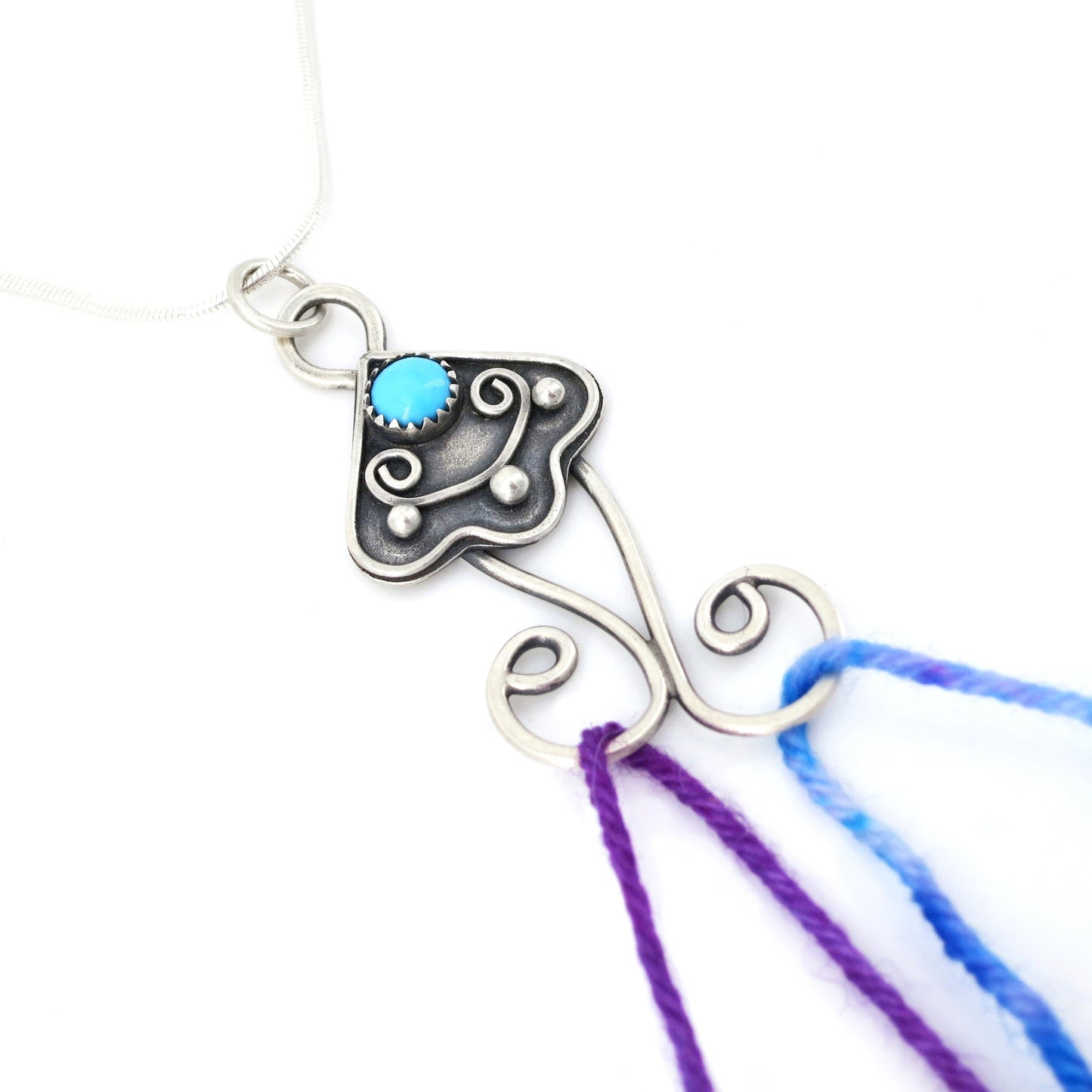 Portuguese Knitting Necklace - Jellyfish