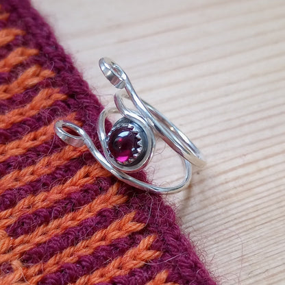 Gemstone Yarn Ring - choose your stone